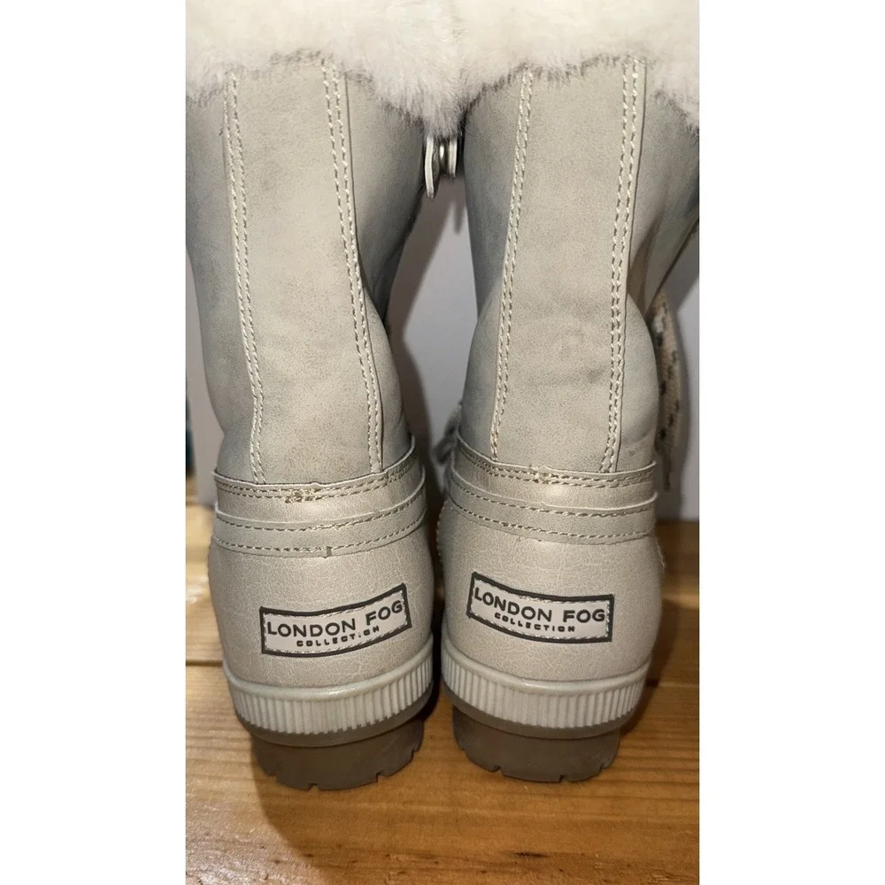 London Fog Winter‎ White Boots Ladies  Size 7, Style: Milly